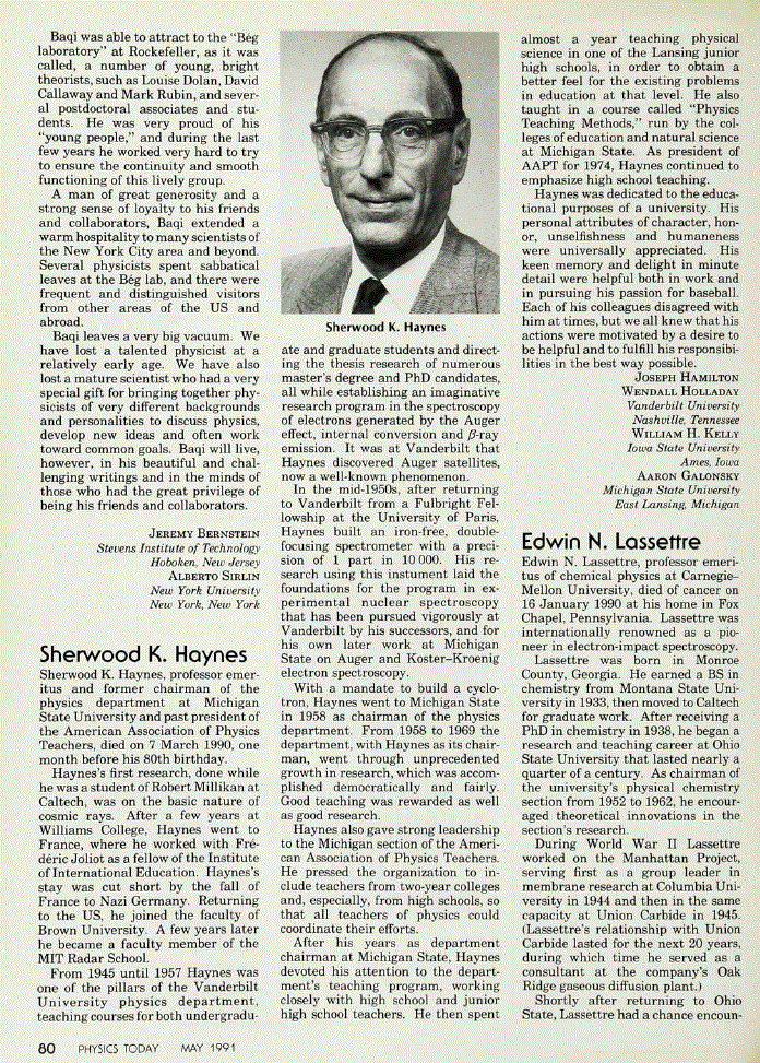 First page of Edwin N. Lassettre