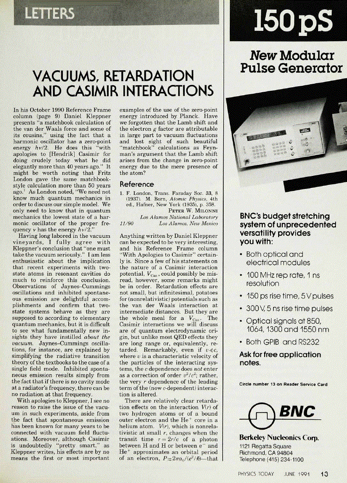 First page of Vacuums, Retardation and Casimir Interactions