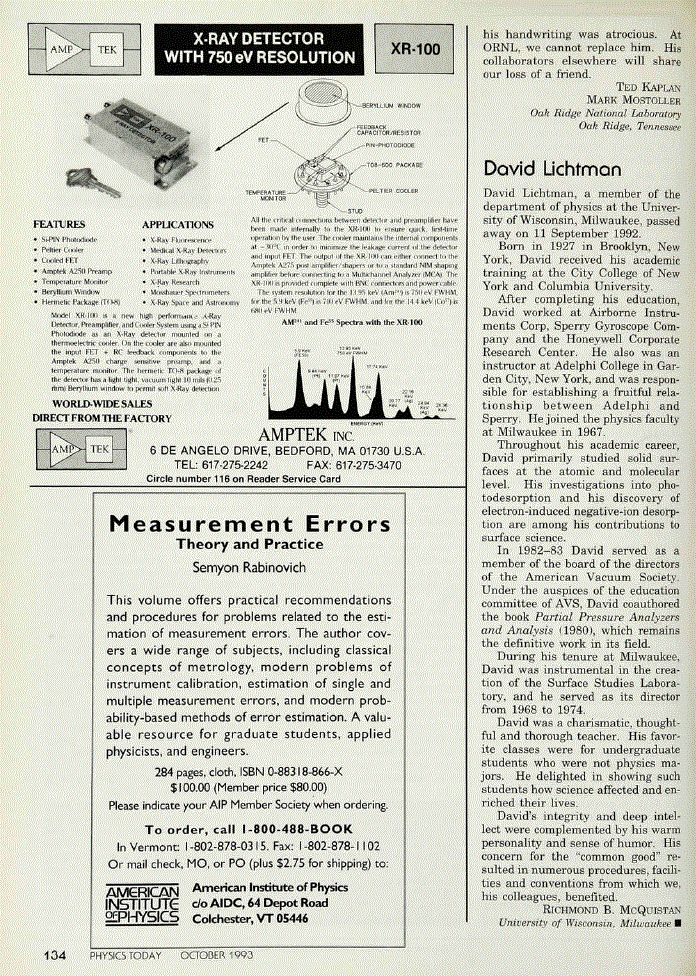 First page of David Lichtman