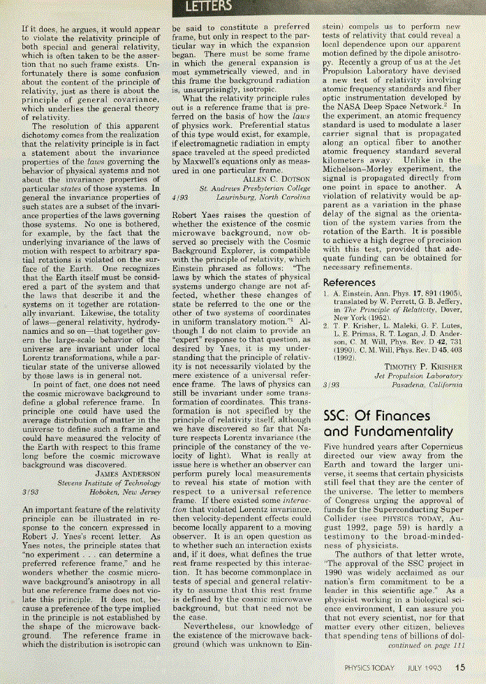 First page of SSC: Of Finances and Fundamentality