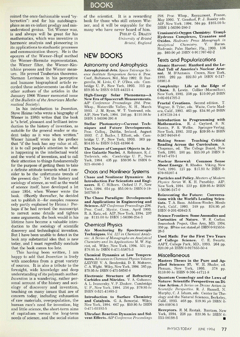 First page of <italic>New Books</italic>