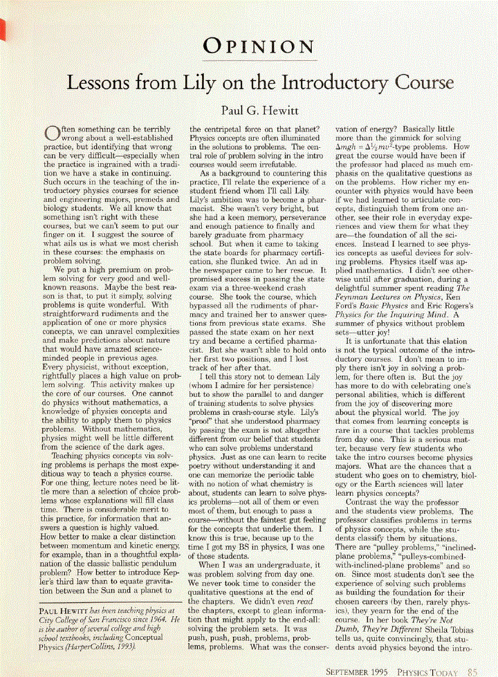 First page of Lessons from Lily on the Introductory Course
