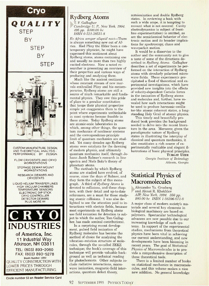 First page of <italic>Rydberg Atoms</italic>
