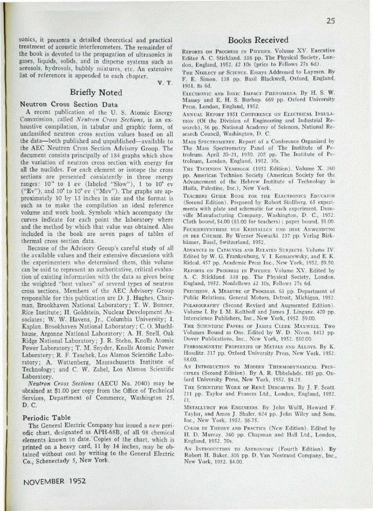 First page of <italic>Books Received</italic>