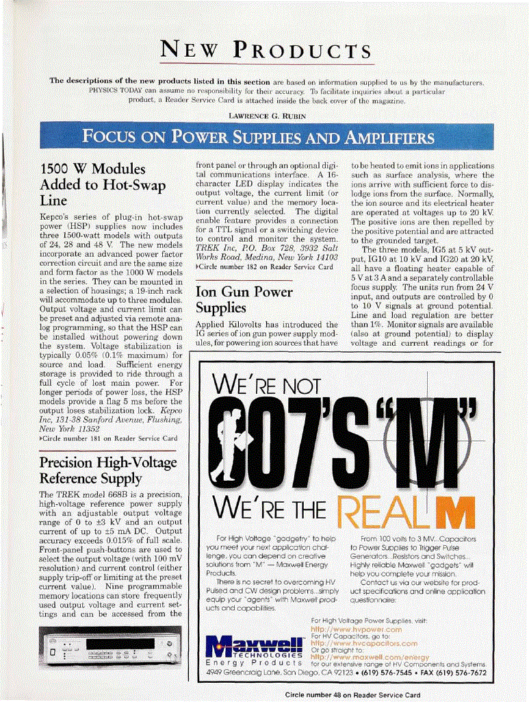 First page of Focus on Power Supplies and Amplifiers