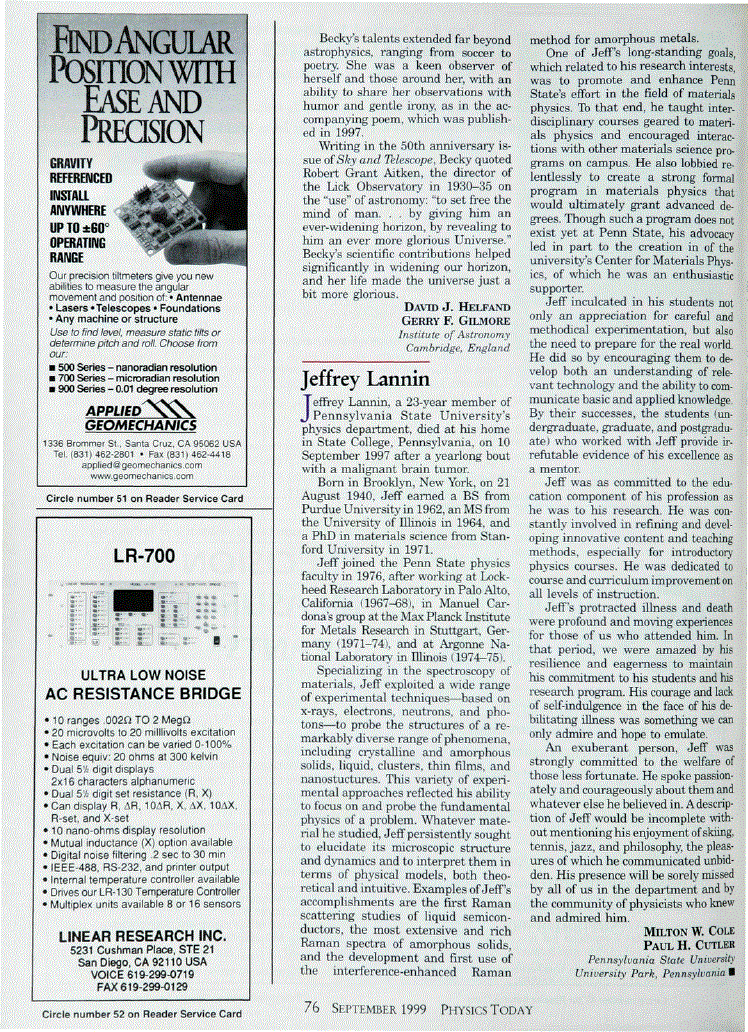 First page of Jeffrey Lannin