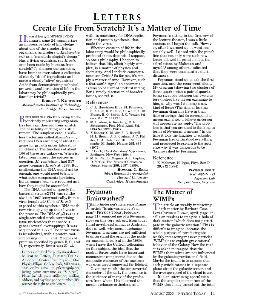 First page of Feynman Brainwashed?