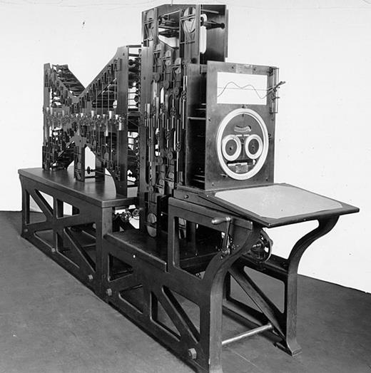 . The Harris tide-predicting machine, constructed around 1910 and retired from service in 1965. (Courtesy of the national Oceanic and Atmospheric Administration.)
