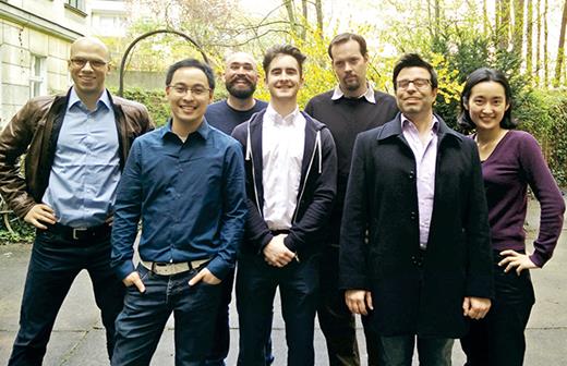 . Attendees and instructors at the close of a 12-week boot camp at Data Science Retreat in Berlin. The attendees had just presented their individual projects to recruiting companies. Founder Jose Quesada is second from right.