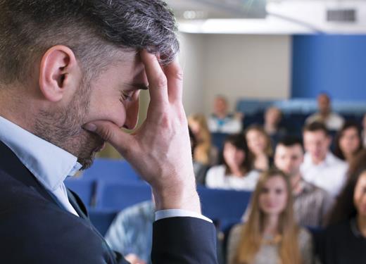 . In recent years institutions of higher learning have set policies to protect students from harassment by professors. But few protections are in place when the roles are reversed. (Photo by iStock.com/KatarzynaBialasiewicz.)