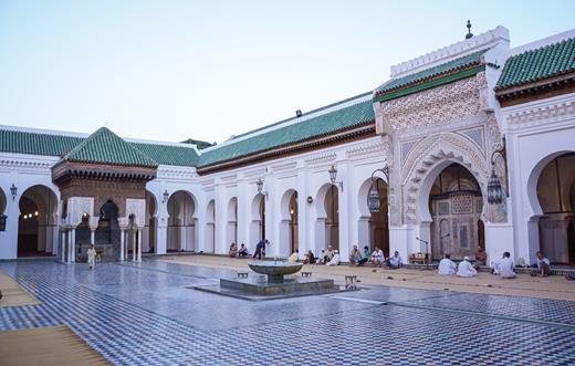 The University of Al-Qarawiyyin is the oldest continually operating educational institution in the world. Fatima al-Fihri, a Muslim woman, established the school in Fès, Morocco, in the ninth century AD. (Photo by waleedyousef/Shutterstock.com.)