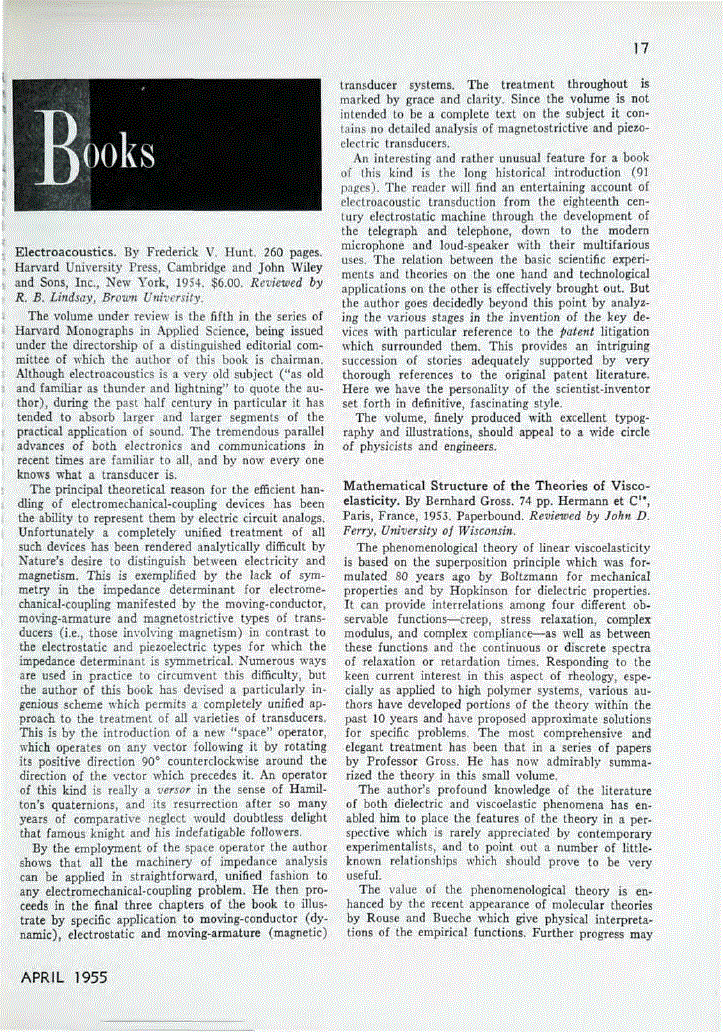 First page of <italic>Mathematical Structure of the Theories of Viscoelasticity</italic>