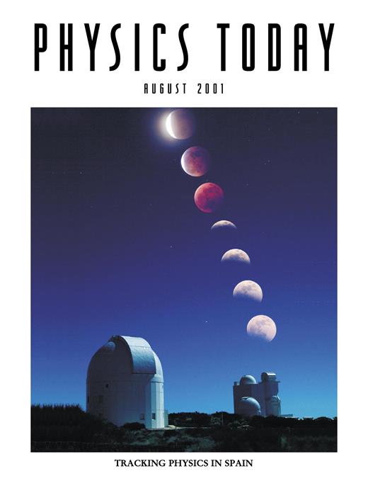 Physics Today Cover Image for Volume 54, Issue 8