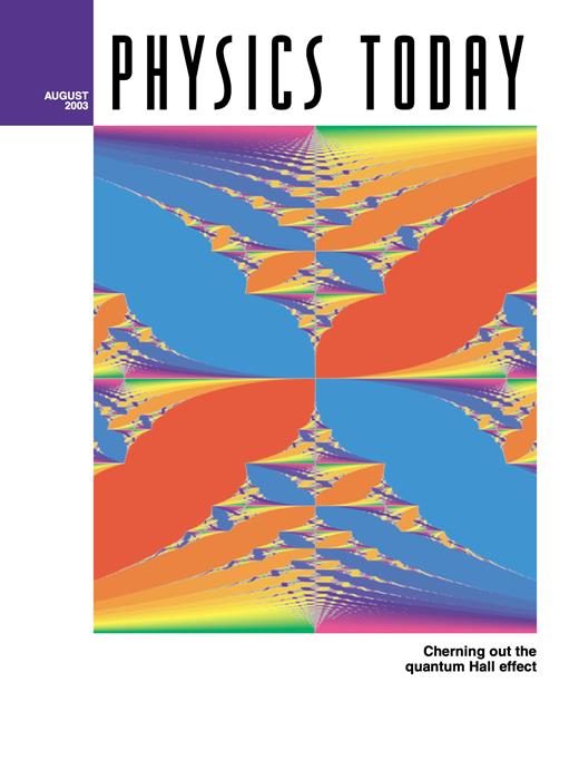 Physics Today Cover Image for Volume 56, Issue 8