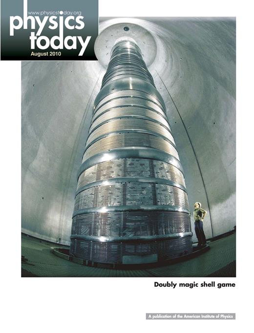 Physics Today Cover Image for Volume 63, Issue 8