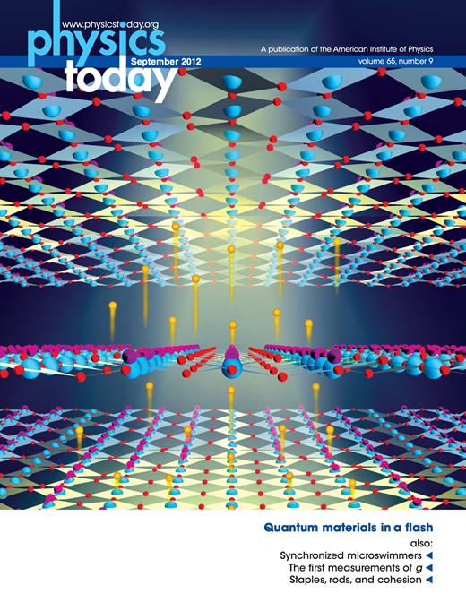 Physics Today Cover Image for Volume 65, Issue 9