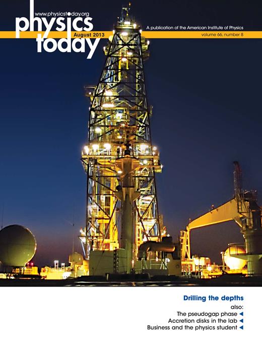 Physics Today Cover Image for Volume 66, Issue 8