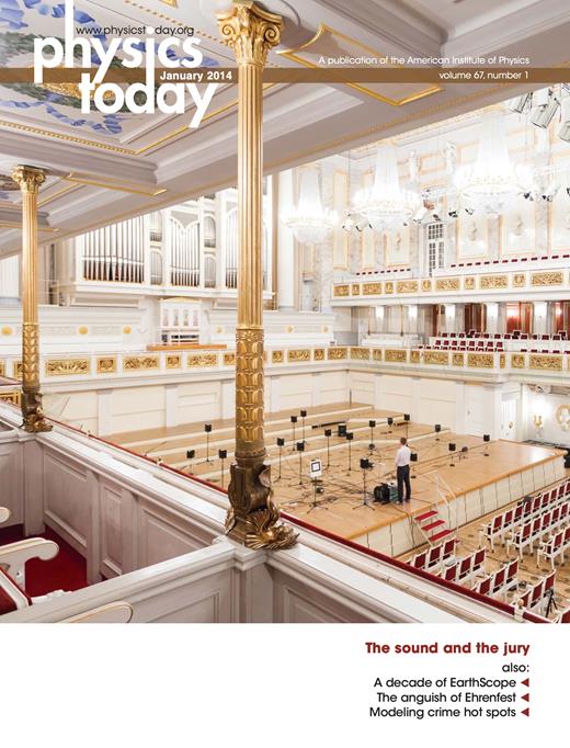 Physics Today Cover Image for Volume 67, Issue 1