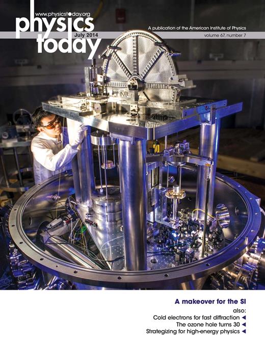 Physics Today Cover Image for Volume 67, Issue 7