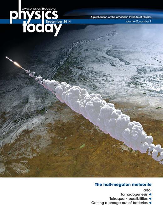 Physics Today Cover Image for Volume 67, Issue 9