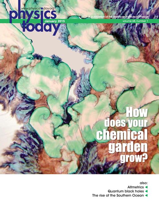 Physics Today Cover Image for Volume 68, Issue 1