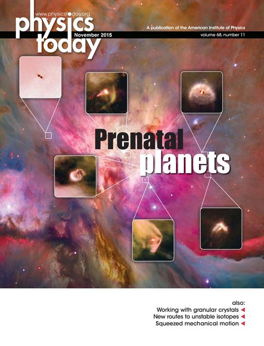 Physics Today Cover Image for Volume 68, Issue 11