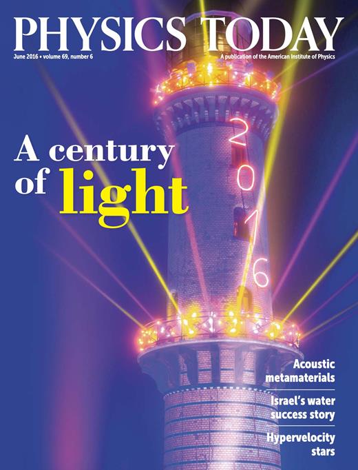 Physics Today Cover Image for Volume 69, Issue 6