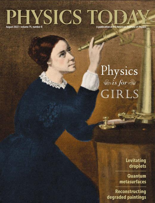 Physics Today Cover Image for Volume 75, Issue 8