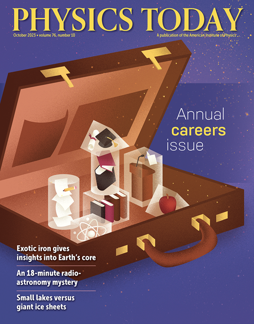 Physics Today Cover Image for Volume 76, Issue 10