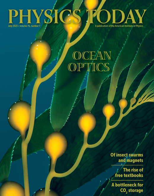 Physics Today Cover Image for Volume 76, Issue 7