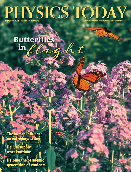 Physics Today Cover Image for Volume 76, Issue 9