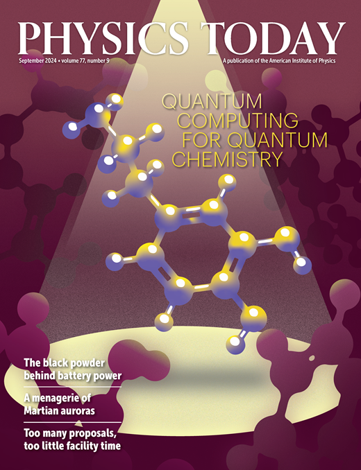 Physics Today Cover Image for Volume 77, Issue 9