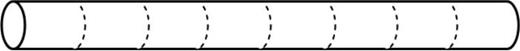 FIG. 1. A schematic diagram of a pipe split into eight subdomains of equal length in the axial direction.