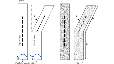 Hydrodynamics of particle free and particle laden laminar flows in