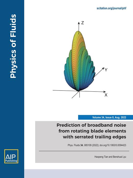 Physics of Fluids Cover Image for Volume 34, Issue 8