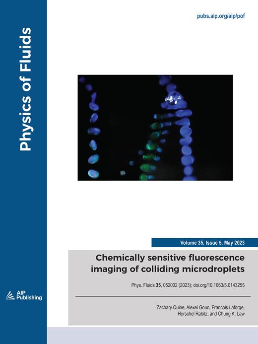 Physics of Fluids Cover Image for Volume 35, Issue 5
