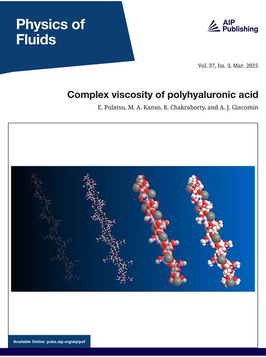 Physics of Fluids Cover Image for Volume 37, Issue 3