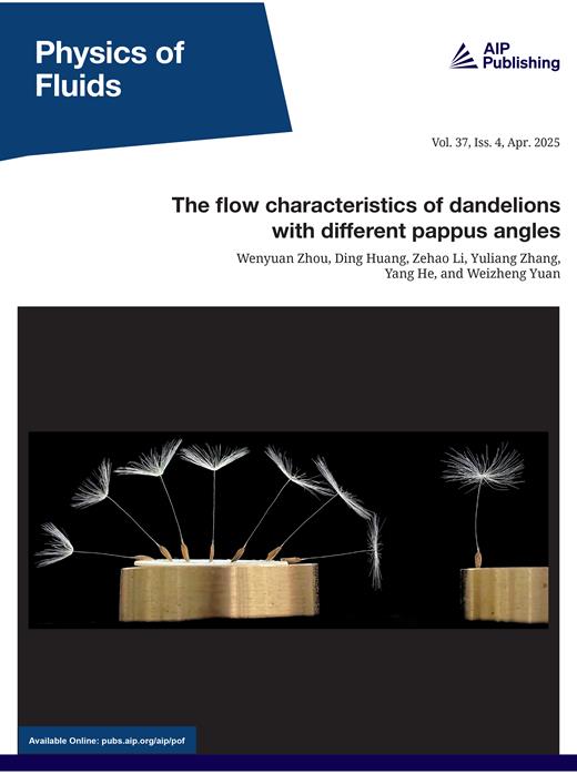 Physics of Fluids Cover Image for Volume 37, Issue 4