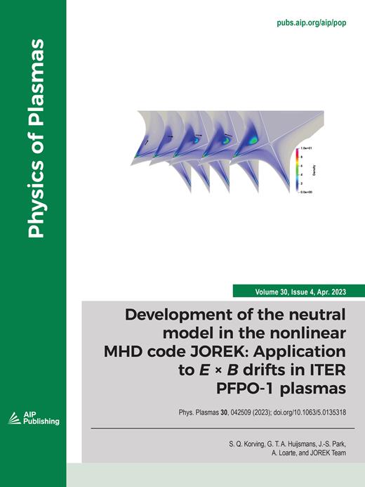 Physics of Plasmas Cover Image for Volume 30, Issue 4