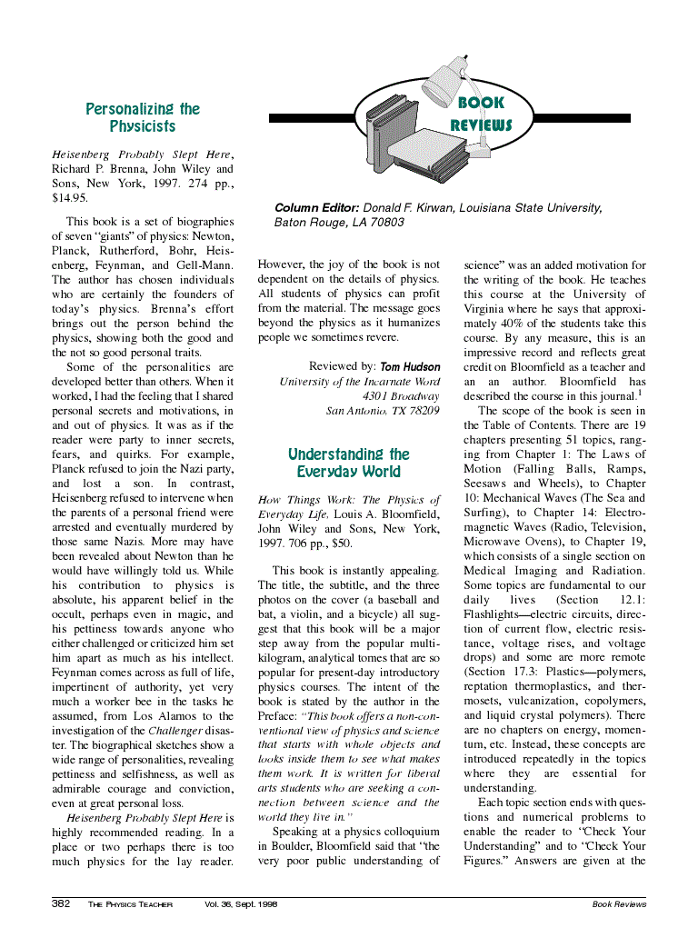 First page of <bold><italic>Personalizing the physicists</italic></bold>, by Richard P. Brenna