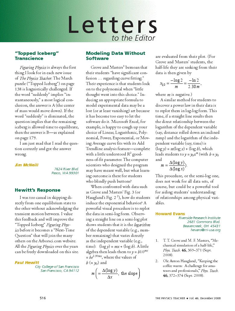 First page of A Warning for Students
