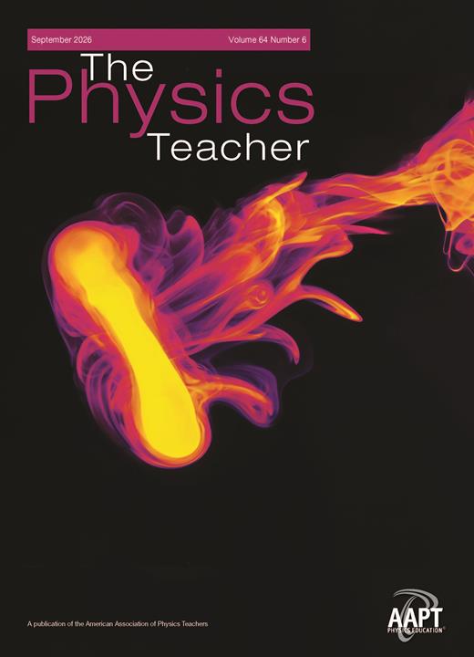 Naslovnica revije The Physics Teacher, letn. 64 (2026), št. 6