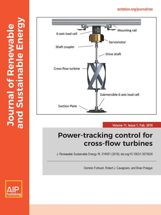 Journal of Renewable and Sustainable Energy Cover Image for Volume 11, Issue 1