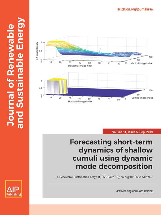 Journal of Renewable and Sustainable Energy Cover Image for Volume 11, Issue 5