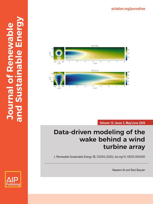 Journal of Renewable and Sustainable Energy Cover Image for Volume 12, Issue 3