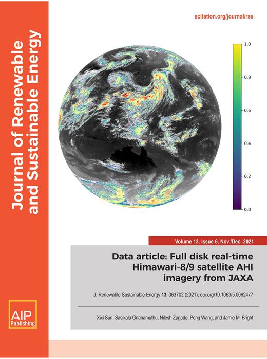 Journal of Renewable and Sustainable Energy Cover Image for Volume 13, Issue 6