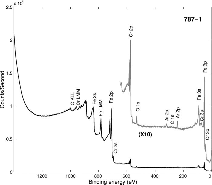 Fe10Cr and Fe15Cr as Standards for Stainless Steel Surface